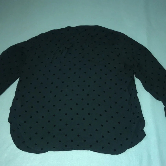 OLD NAVY the tunic shirt polka dots half button up collar button cuffs size XL - Picture 2 of 9